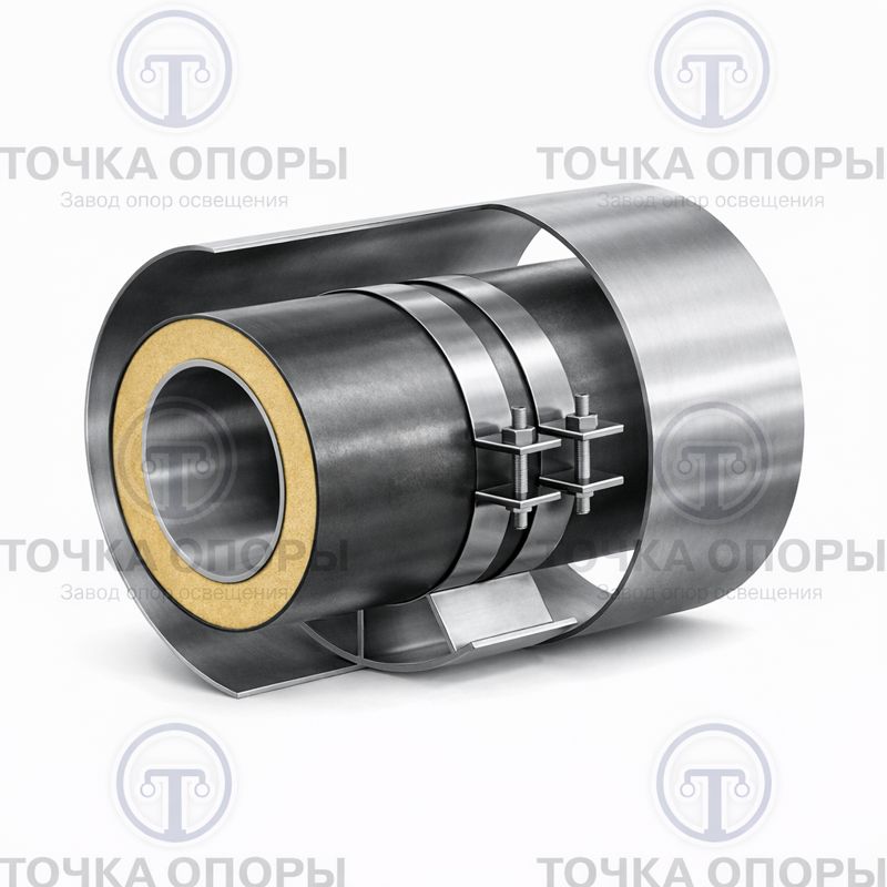 Скользящая опора для прокладки в футляре трубы ППУ Ду530/675/820