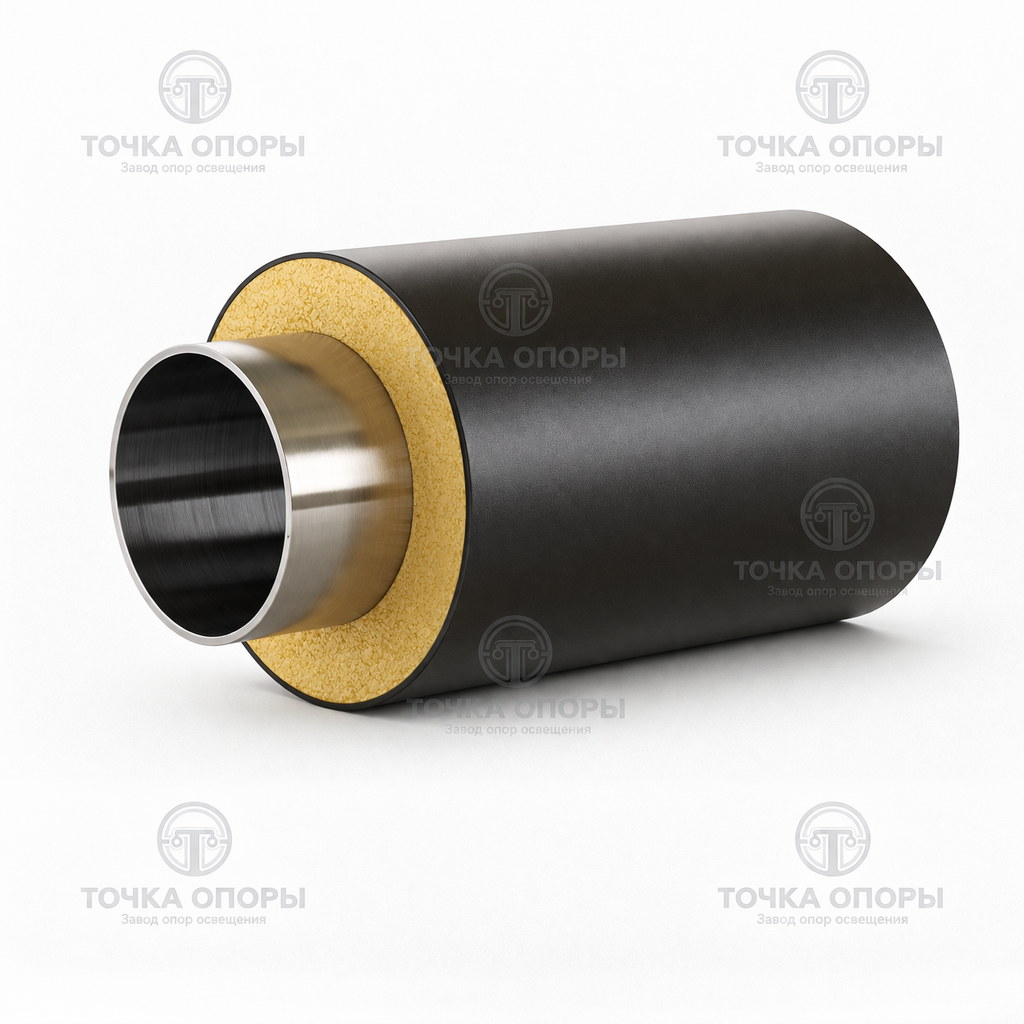 Труба стальная оцинкованная в ППУ-изоляции 530х10 мм ГОСТ 30732-2006